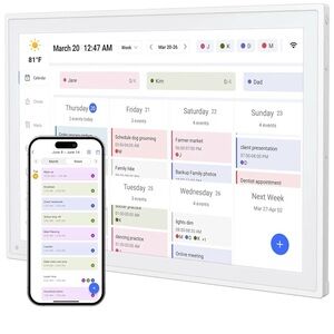 White Smart Display and Smartphone Bundle